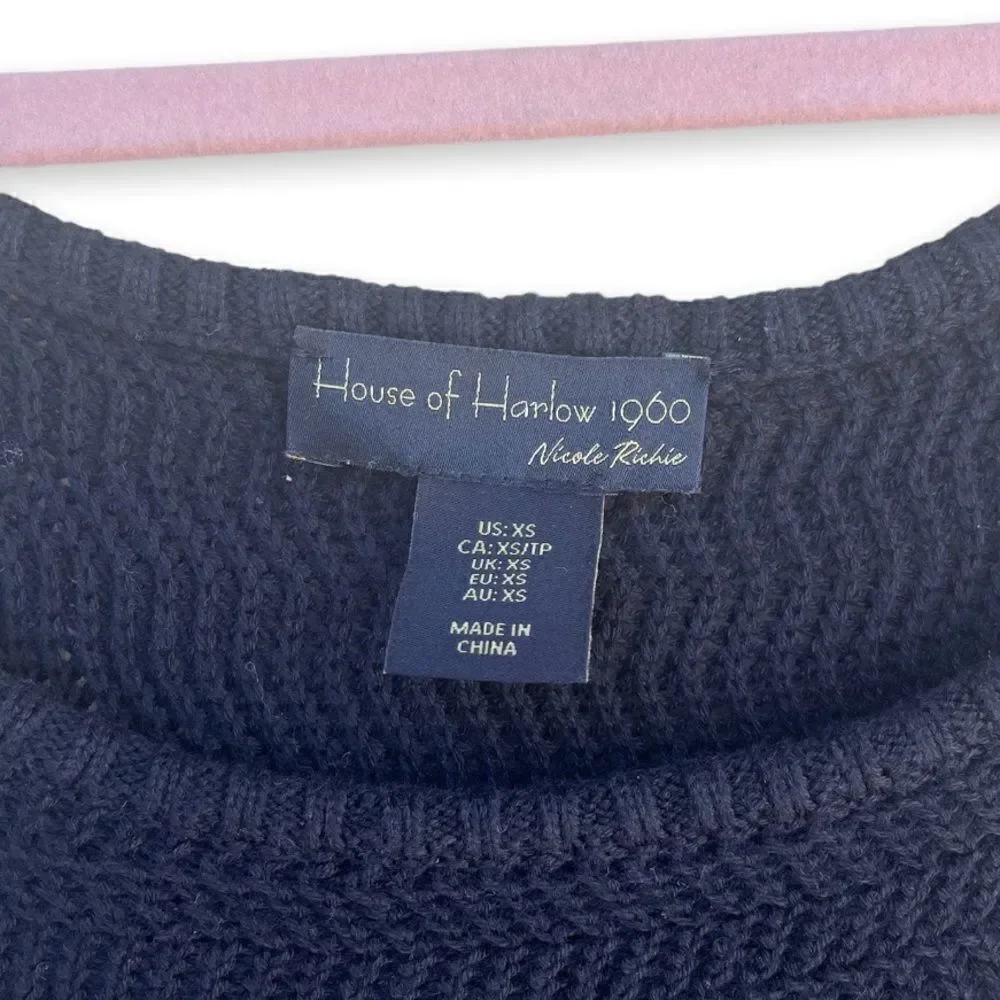 HOUSE OF HARLOW 1960 | Black Crochet Spaghetti Strap Midi Dress (XS) - Picture 5 of 7